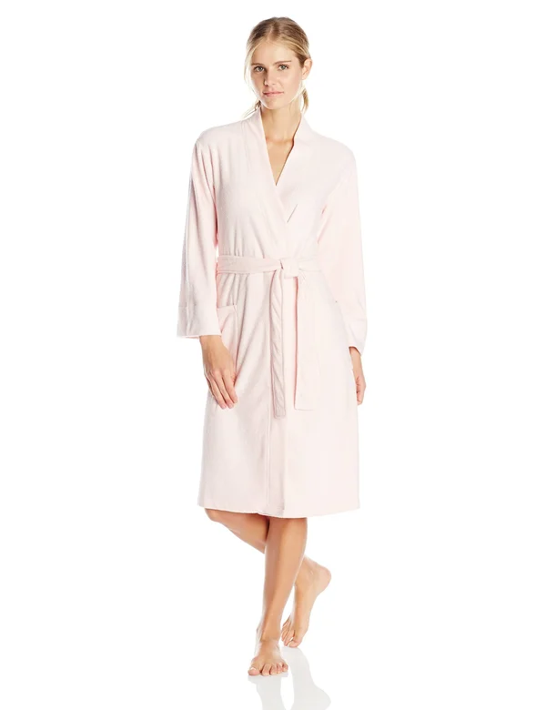 Nirvana Brushed Terry Robe, Women's, Pink, N Natori