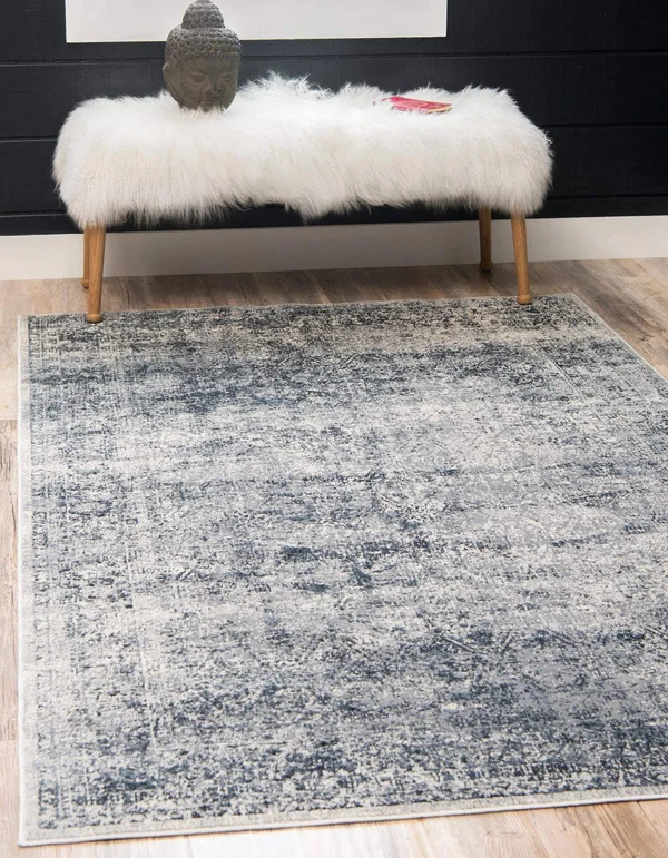 Chateau Jefferson Rug Exclusive at Rug Mart 4x6 - Navy Blue
