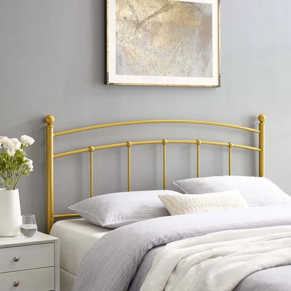 Modway Abigail Black Full Metal Headboard