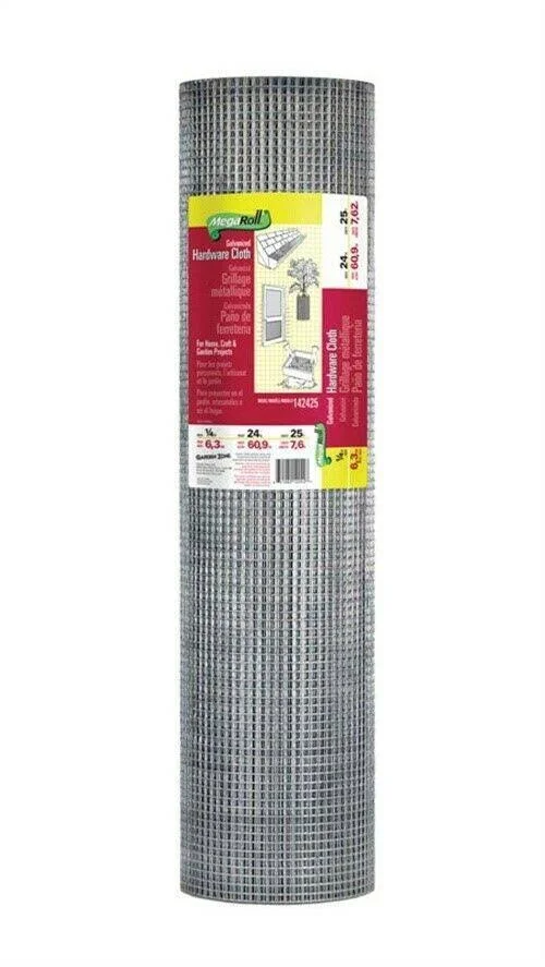 Garden Zone 24 in. W x 50 ft. L Steel Hardware Cloth 1/4 in.