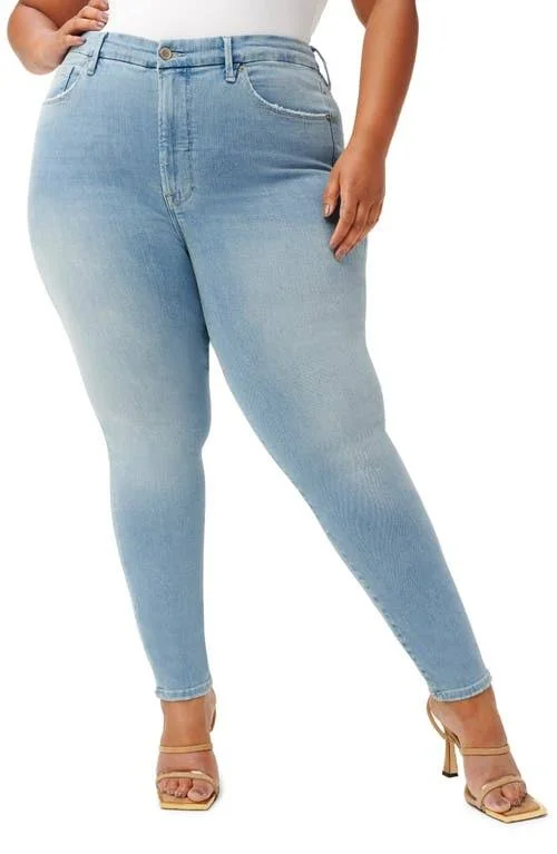 Good American Good Legs Ankle Skinny Jeans - Size 14 in Blue629N at Nordstrom