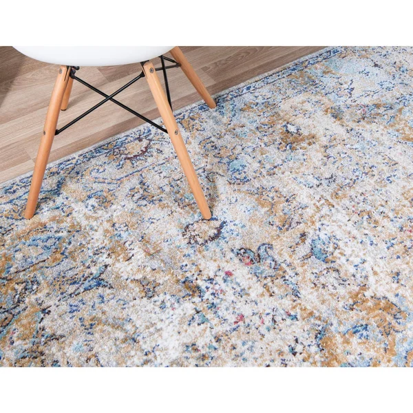 Unique Loom Assisi Augustus Rug (5& x 8& - Light Blue)