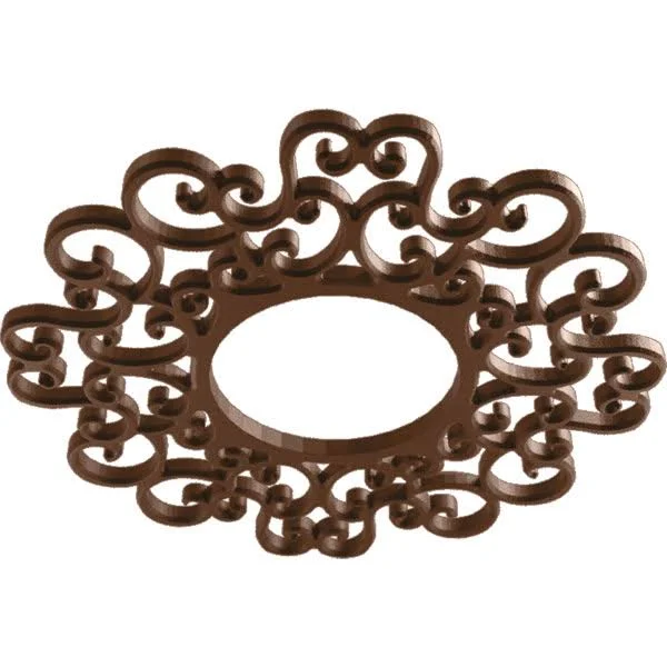 Ekena Millwork CMPP26RESCO 26x22OD x 9 7/8x22ID x 3/4x22P Reims Architectural Grade PVC Pierced Ceiling Medallion - Copper