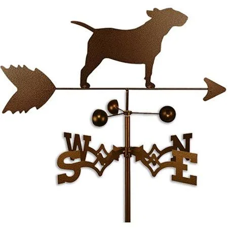Swen Products Inc Handmade Bull Terrier Dog Copper Weathervane - Garden Mount