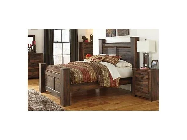Ashley B246-98 Quinden Queen Rails - Dark Brown