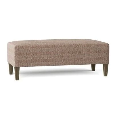 Stateburg Upholstered Bench Red Barrel Studio Body Fabric: Coral-28614 - Leg Color: Espresso