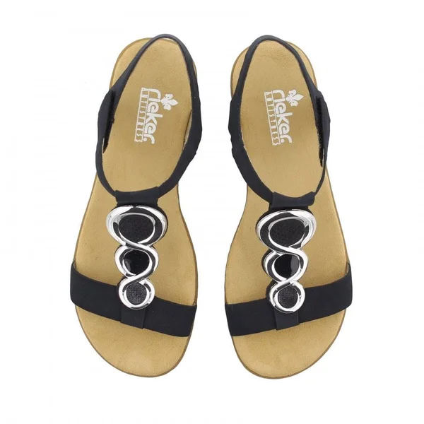 Rieker 64265-14 Yore Navy Womens Flat Sandals
