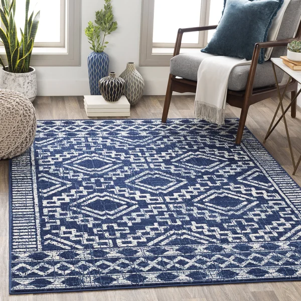 Artistic Weavers Janice Blue 7 ft. 10 in. x 10 ft. 2 in. Moroccan Area Rug