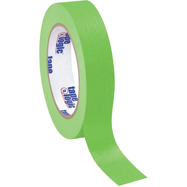 Tape Logic Masking Tape - 1x22 x 60 yds., Light Green, 12/Case