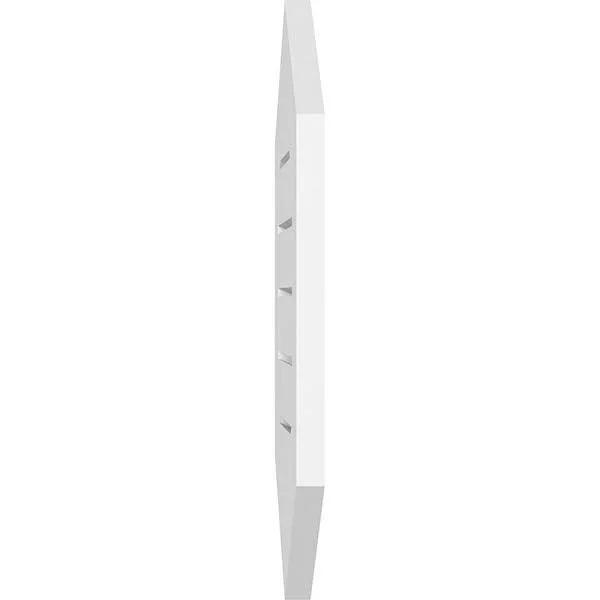 Ekena Millwork GVPVP18X2801SF-10 18x22W x 28x22H Vertical Peaked Surface Mount PVC Gable Vent 10/12 Pitch: Functional - w/ 3-1/2x
