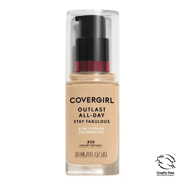 CoverGirl Outlast Stay Fabulous 3-in-1 Foundation - Creamy Natural 820 - 1 fl oz bottle
