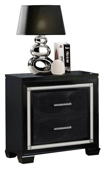 Luca Black Nightstand - Myco LU730-N