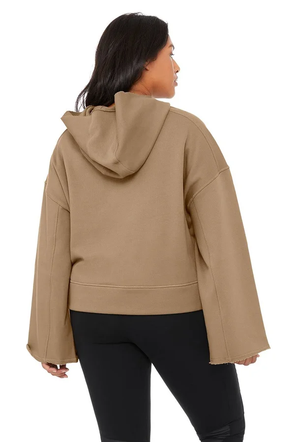 Alo Yoga - Low Key Hoodie in Gravel, Size: XS