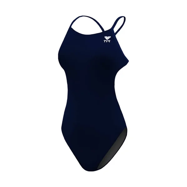 TYR Tfdus7a Women's Durafast Elite Cutoutfit Swimsuit - Navy, 32