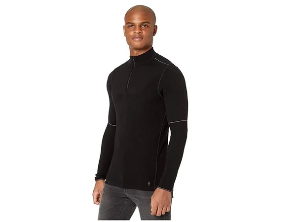 Smartwool Men's Intraknit Merino 250 Thermal 1/4 Zip - Small - Black