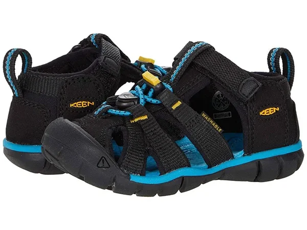 Keen Kids& Seacamp II CNX Sandal - 12 - Black, Keen Yellow