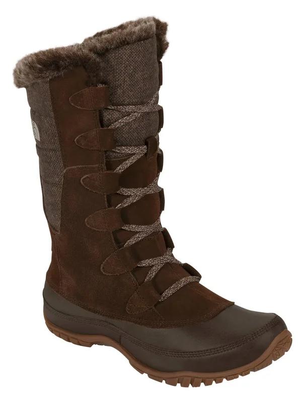 The North Face Women's Nuptse Purna Boot Brown/Grey 10