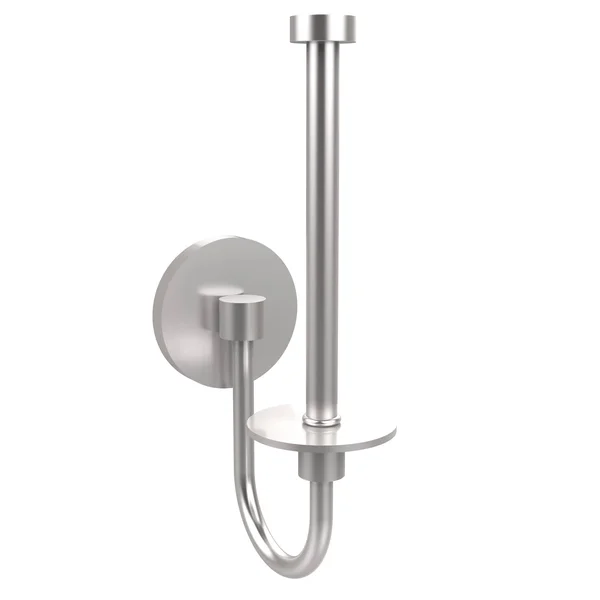Allied Brass 1024U-SCH Skyline Collection Upright Toilet Tissue Holder Satin Chrome