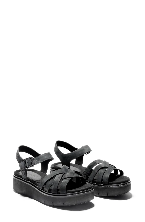 Timberland Safari Dawn Multi-Strap Sandal 6.5 Women's Black