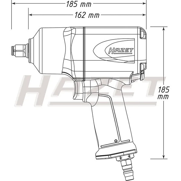 Hazet 9012EL-SPC/4 Power Wrench Black - Blue 1/2, 1/4x22 8000 RPM