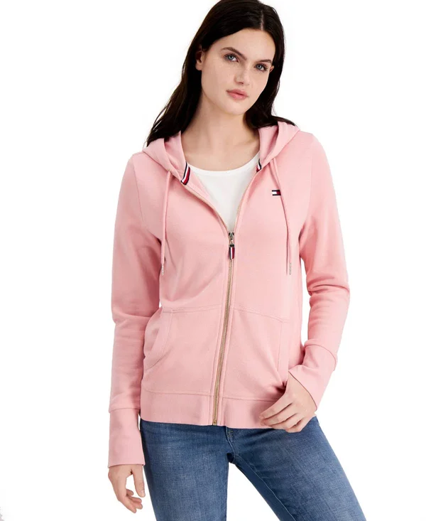 Tommy Hilfiger French Terry Hoodie, Created for Macy&s - Bridal Rose