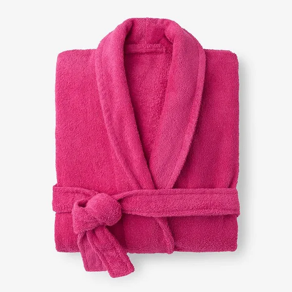The Company Store Women's Small Magenta Turkish Cotton Long Robe - Pink