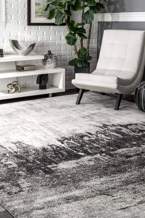 nuLOOM Alayna Black 9 ft. x 12 ft. Abstract Area Rug