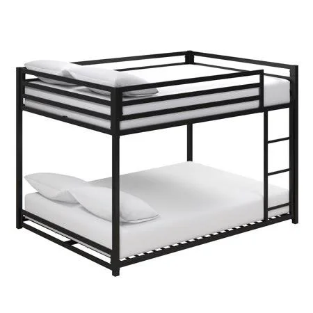 DHP Miles Metal Bunk Bed - Black, Full over Full