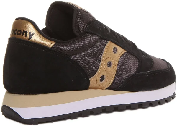 Saucony Jazz Originals Women Black Gold Black Suede - Nylon 36 EU