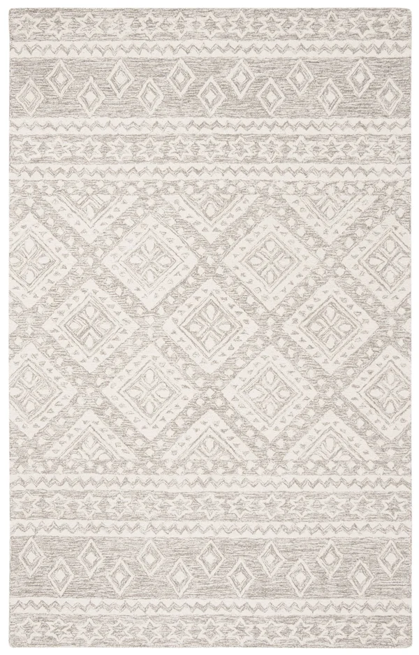 Safavieh Micro-Loop MLP501F 2&6x22 x 4&0x22 Grey - Ivory Area Rug