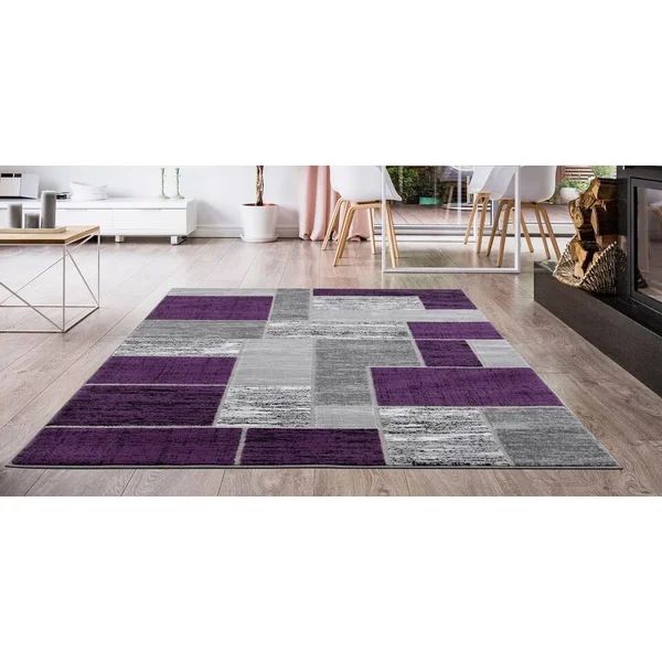 L&Baiet Verena Red Geometric 5 ft. x 7 ft. Area Rug SL973R57RED