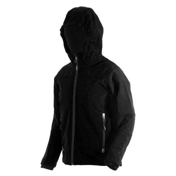 Cmp Hood Fix Softshell Jacket Black Kids - 8