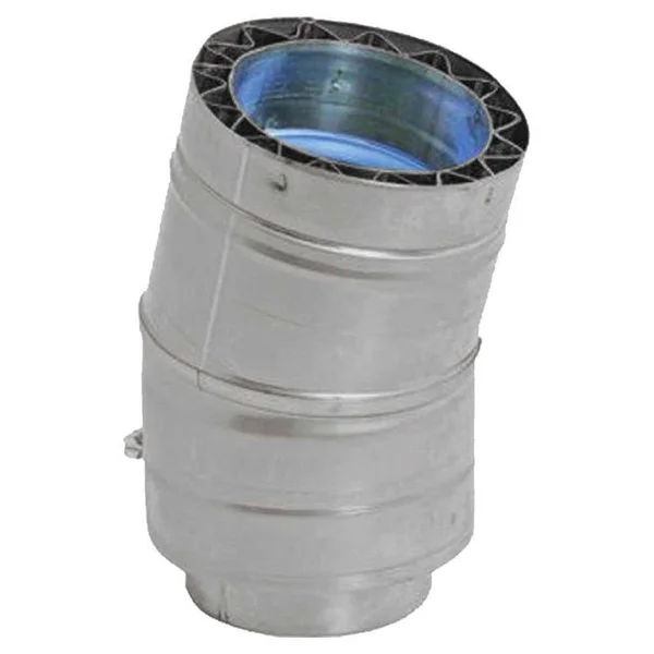 Duravent W2-1509 15 Degree Double Wall Elbow for 9 inch Inner Diameter Vent Pipe from The - Silver
