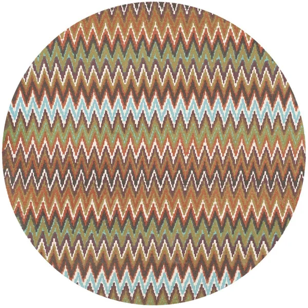 Safavieh Cedar Brook CDR145B 5& Round Teal, Red Rug