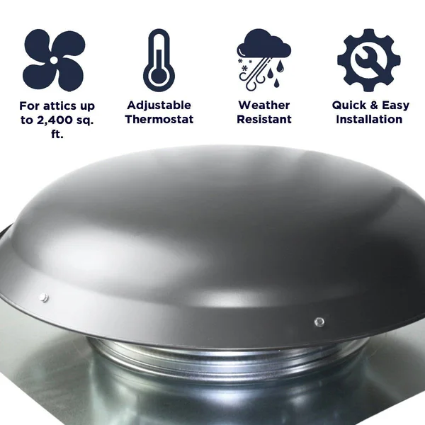 Ventamatic CX4000AMWG 1 - 600-CFM Grey Attic Roof Ventilator Dome - CX4000AMWGUPS