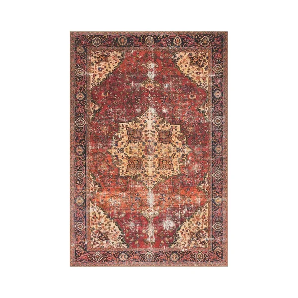 Loloi Loren LQ-07 5& x 7&6x22 Red - Navy Rug