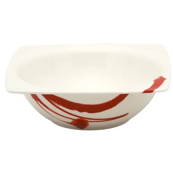 Red Vanilla 10 oz. Square Cereal Bowl (Set of 6)