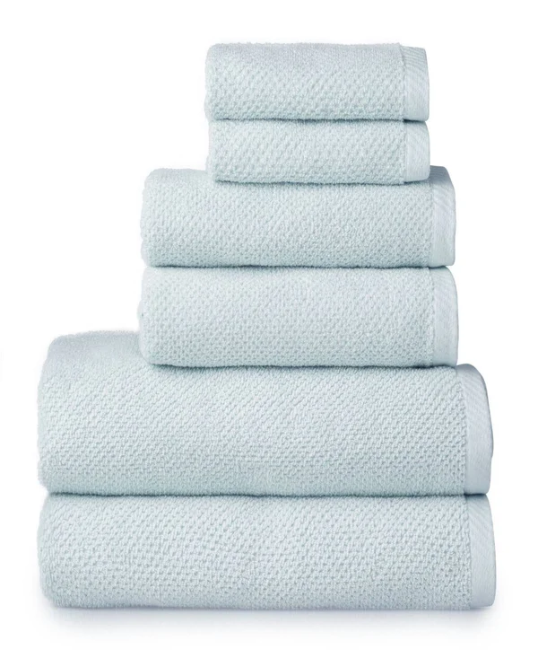 Welhome 6 Piece Franklin Towel Set - Green