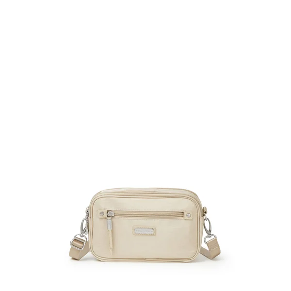 Baggallini RFID Festival Bag (Champagne Shimmer) - 8.5" x 5.5" x 2"