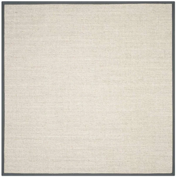 Safavieh NF441B Marble - Grey Natural Fiber 6& x 6& Square Area Rug