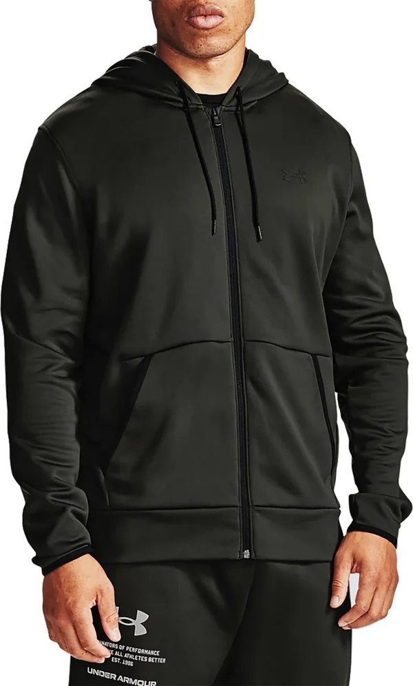 Under Armour Men's Armour Fleece Full Zip Hoodie - Green, XL