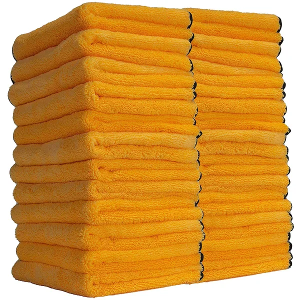 Chemical Guys MIC_506_24 Professional Grade Premium Microfiber Towels, Gold (16 inch x 16 inch) (Pack of 24)