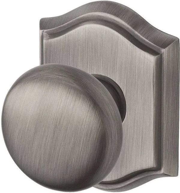 Baldwin EN.ROU.TAR.150 Entry Round Knob & Traditional Arch Rose Satin Nickel
