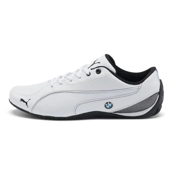 Puma Drift Cat 5 BMW NM Mens White Lace Up Athletic Racing Shoes 8