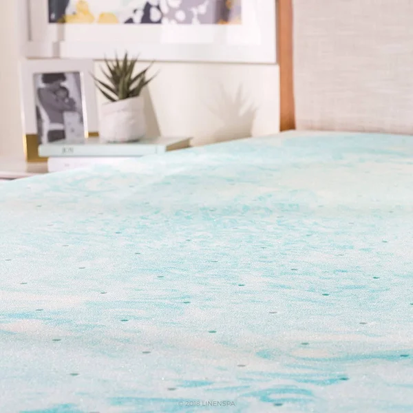 Linenspa 3 inch Gel Swirl Memory Foam Topper - California King