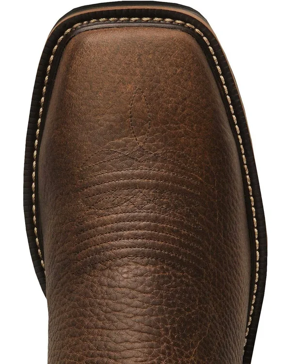 Justin Men's Copper Kettle Stampede Steel Toe Work Boots - Brown