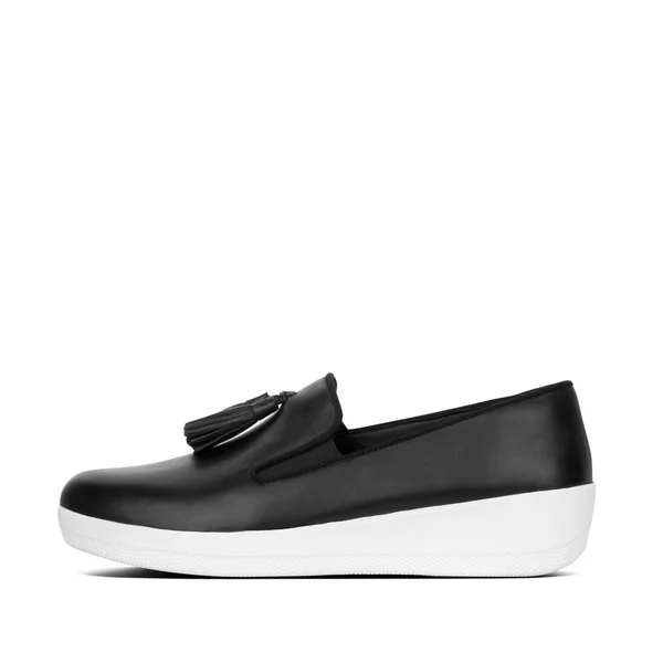 Fitflop Women's Tassel Superskate Black Leather