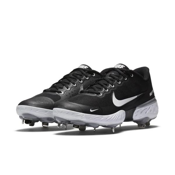 Nike Men's Alpha Huarache Elite 3 Low Metal Baseball Cleats, Black