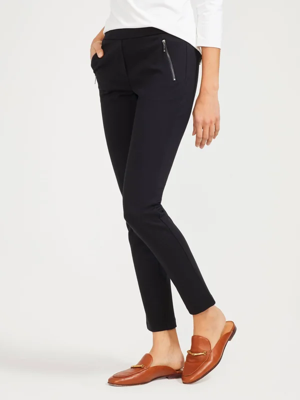 J.Mclaughlin Women's Ross Pants Black Solid, Size 14