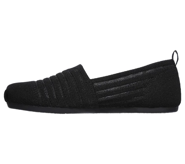 Skechers Women's Bobs Plush - Golden Hour Flats - Black/Black, 8.5